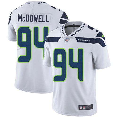 Nike Seahawks #94 Malik McDowell White Men's Stitched NFL Vapor Untouchable Limited Jersey - Click Image to Close